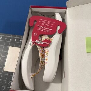 Alegria Thong Sandals Women's 9.5-10 White / Pink Floral ODE-7603 Recovery - New